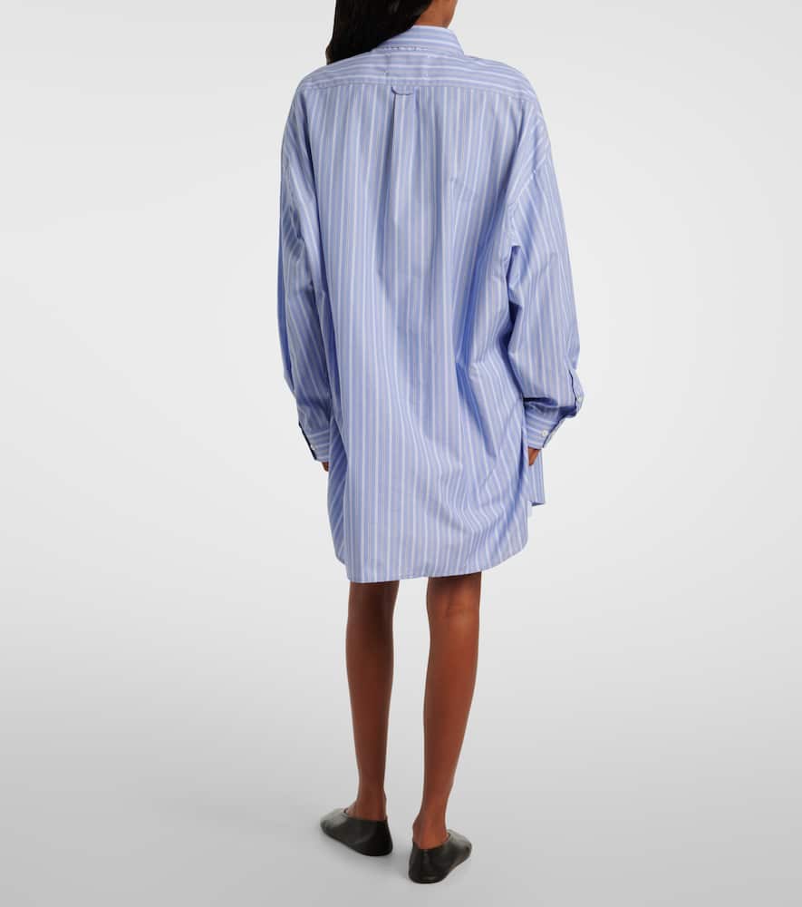 Striped cotton poplin jumpsuit