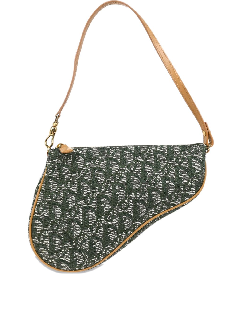 Monogrammed canvas shoulder bag - Green
