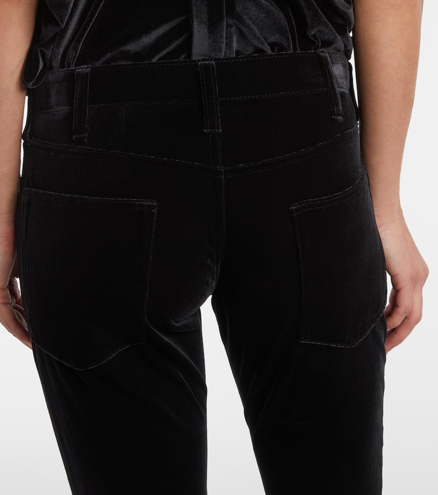 High-rise flared pants