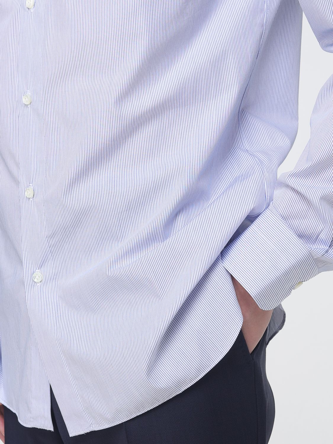 Shirt Men color Gnawed Blue