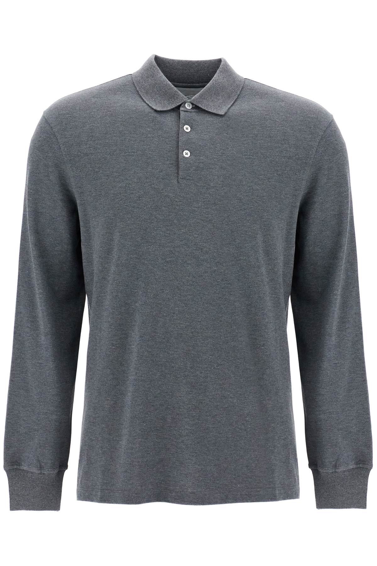 Piqué-cotton polo shirt - Grey