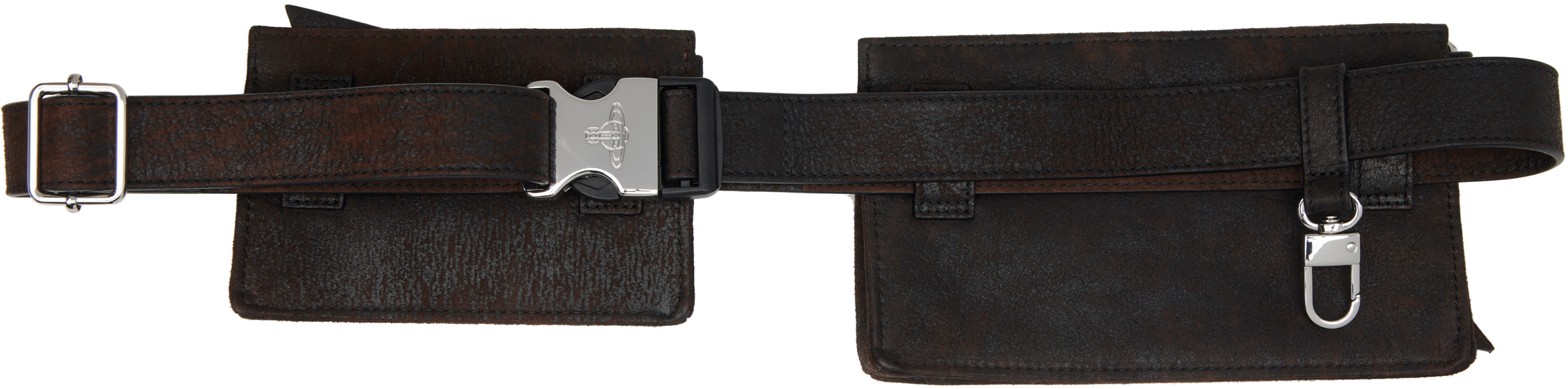 Brown Double Pouch Belt