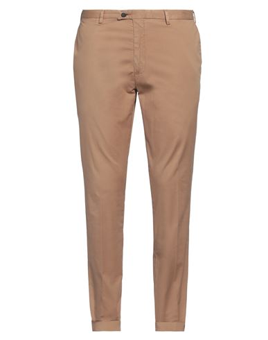 Man Pants Camel Size 38 Cotton, Elastane