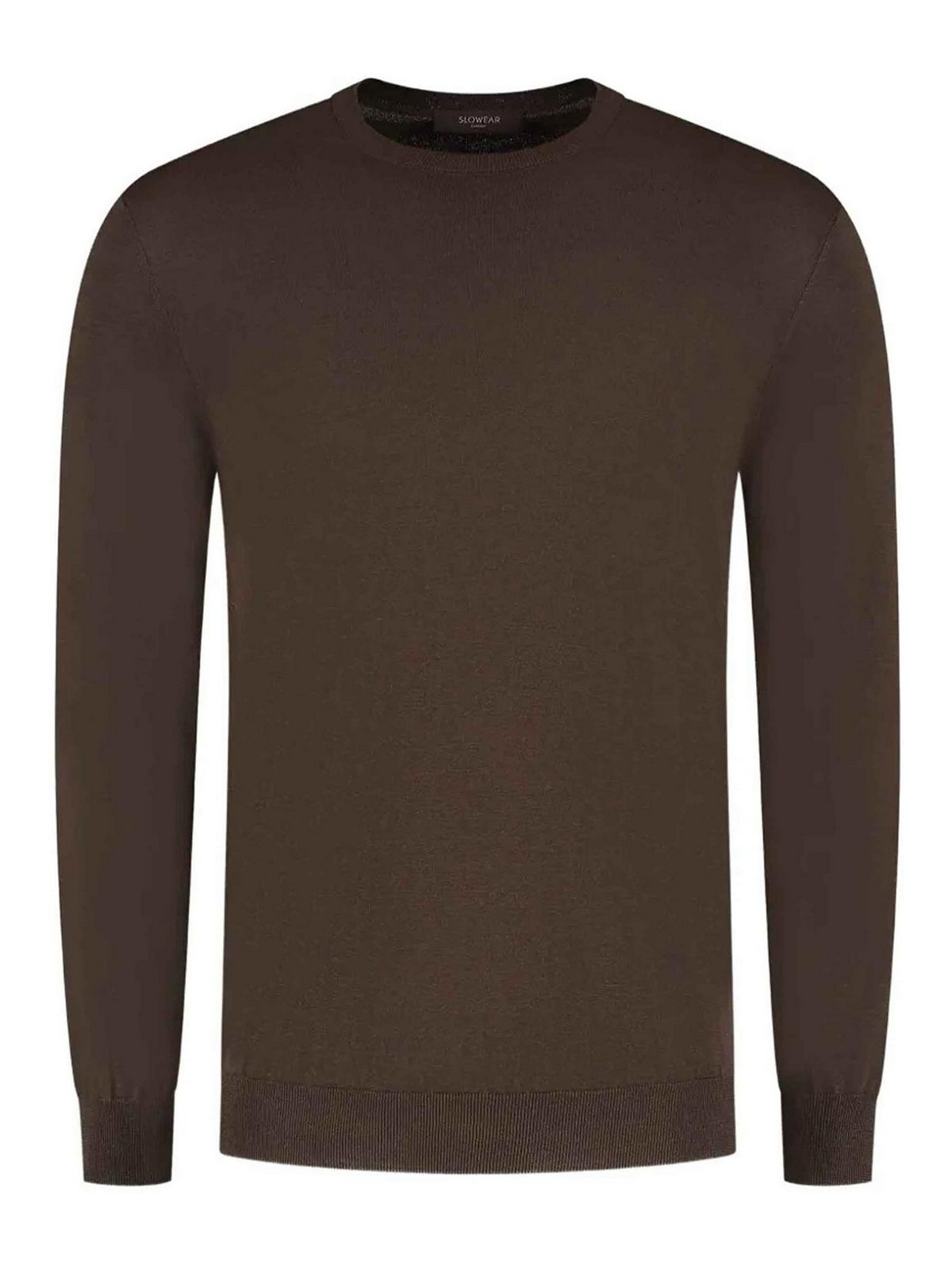 Zanone - long sleeve crew knit sweater ribbed tri