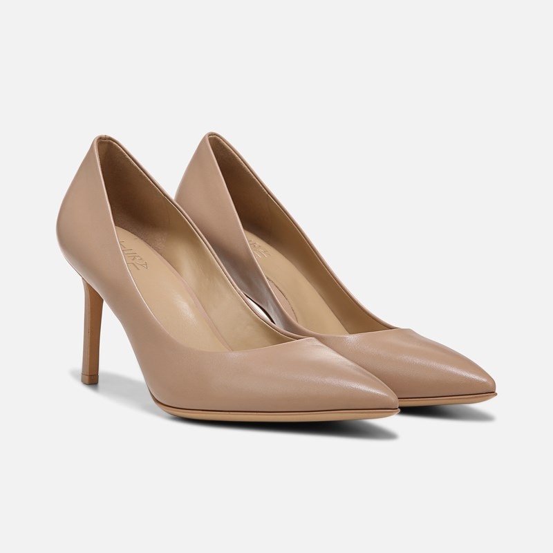 Anna Pump Shoes, Creme Brulee Leather