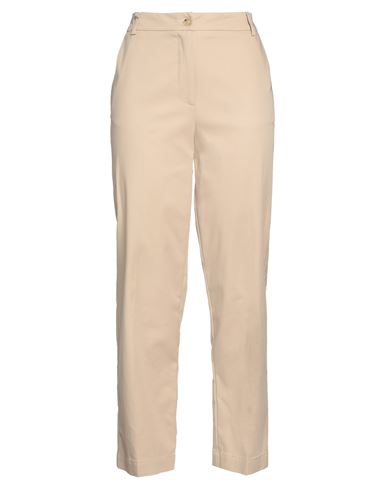 Woman Pants Beige Size 2 Cotton, Elastane