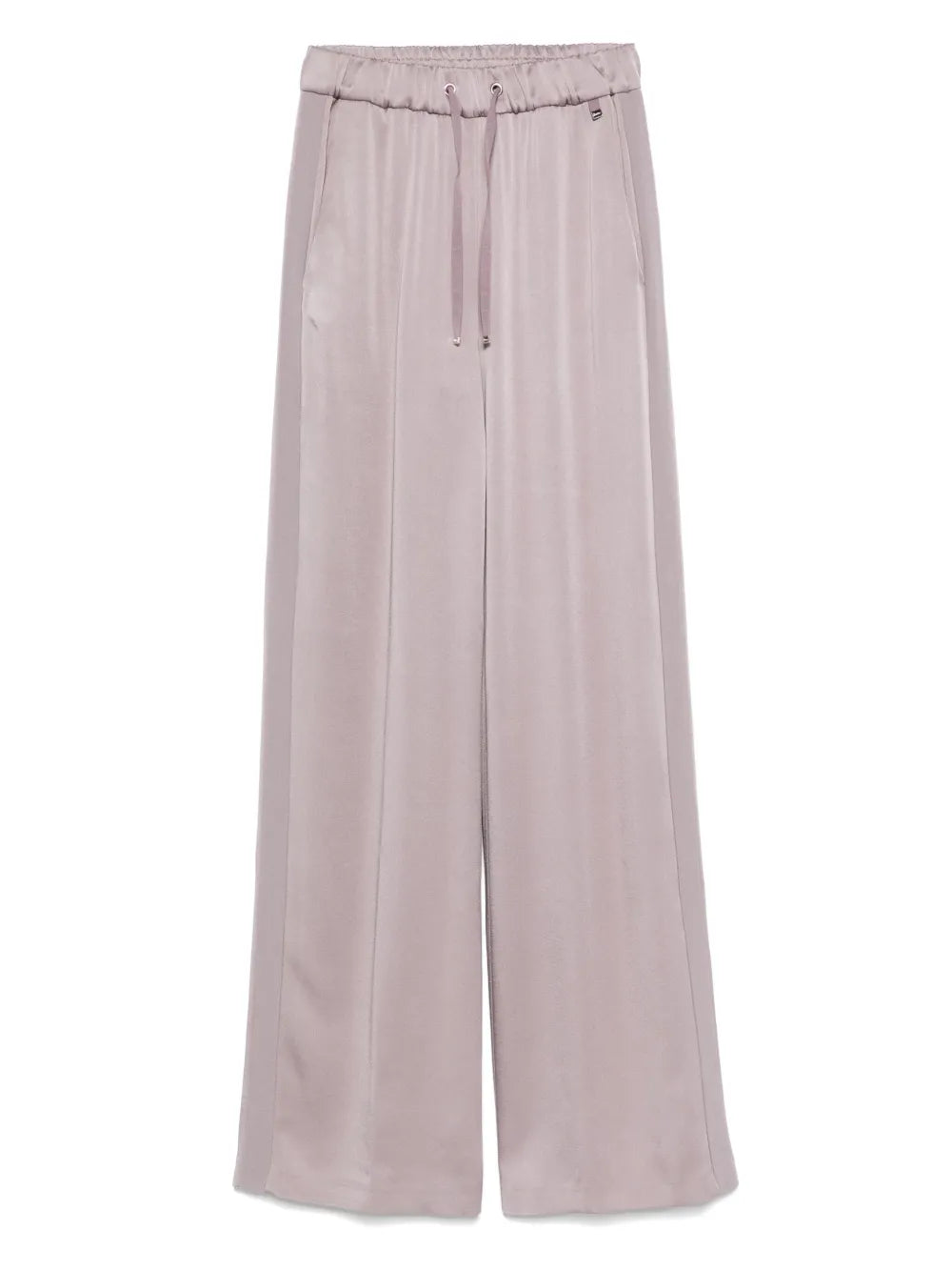 Drawstring Wide-Leg Trousers — Mauve