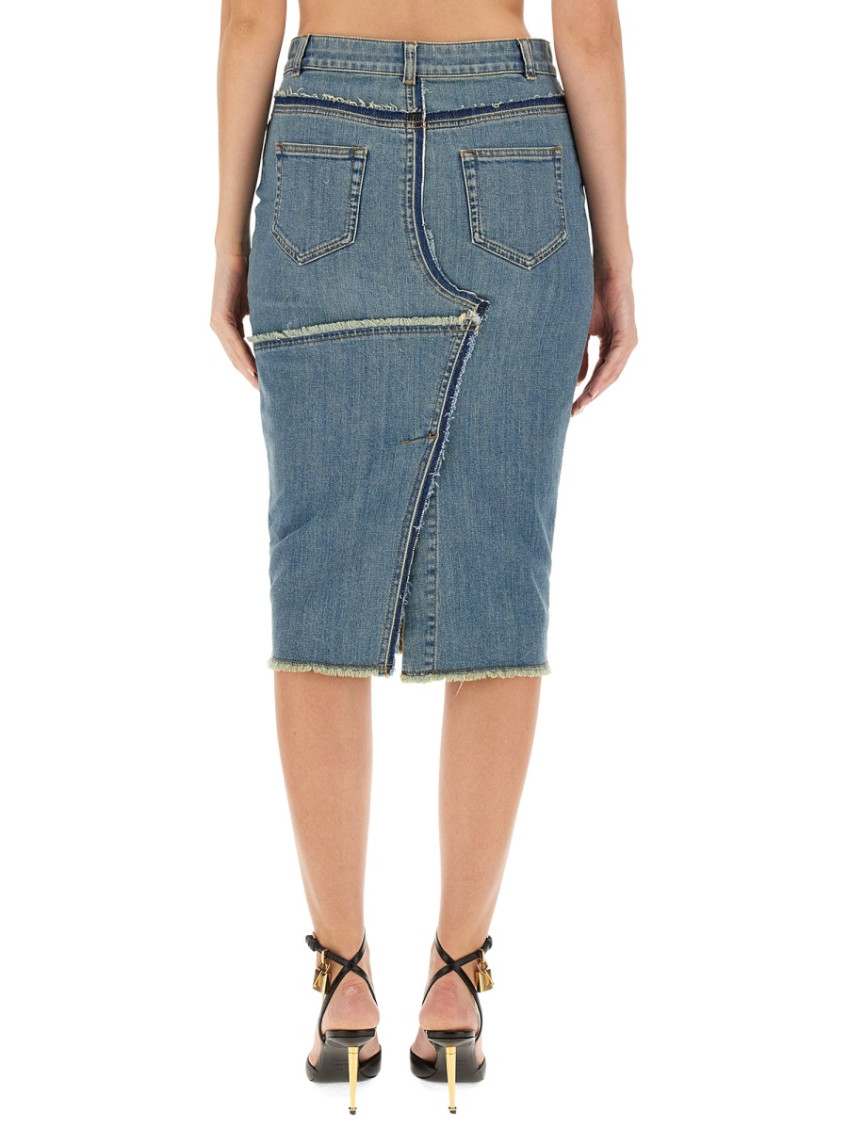 Denim Midi Skirt