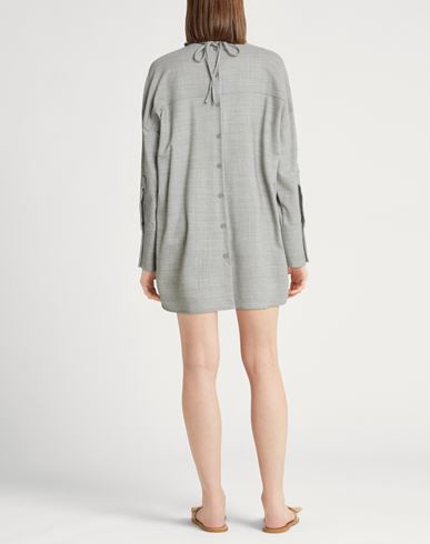 Woman Shirt Grey Size 6 Virgin Wool, Elastane