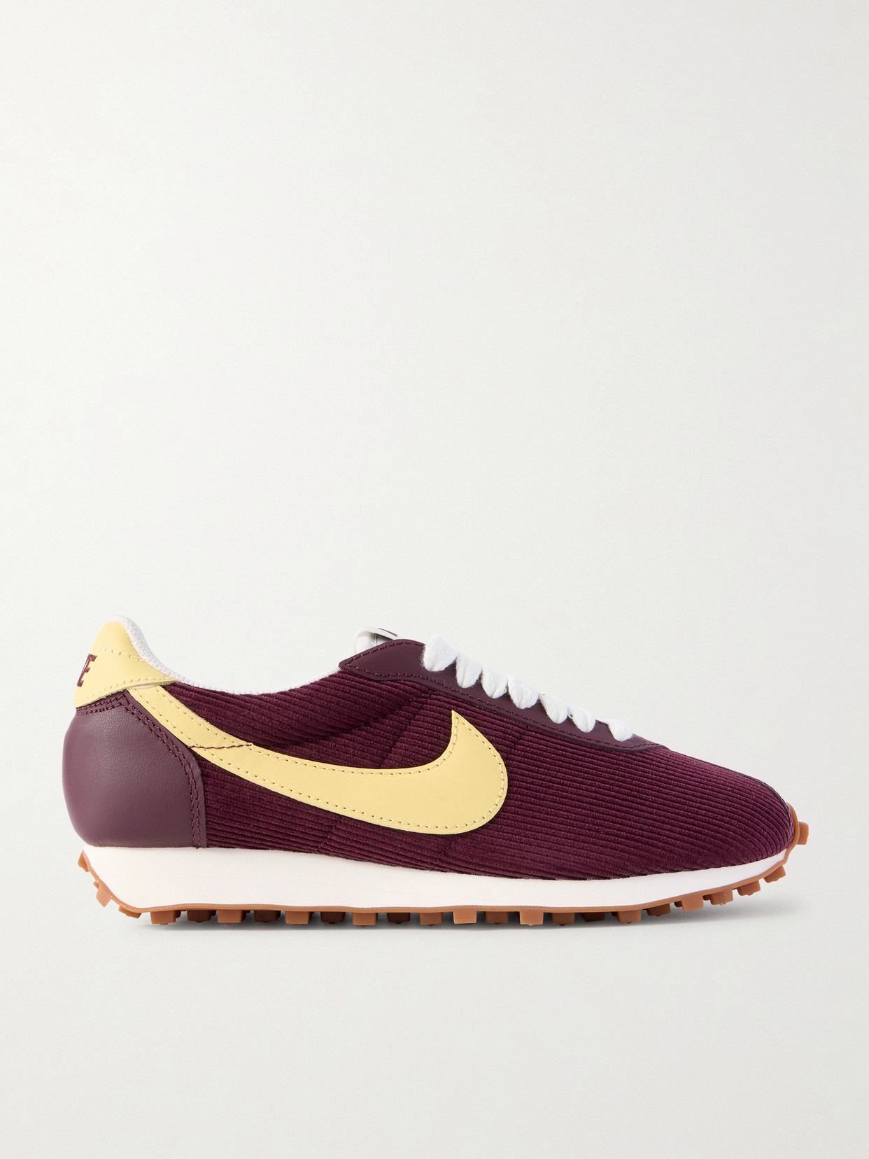 Ld-1000 Leather-trimmed Corduroy Sneakers - Burgundy