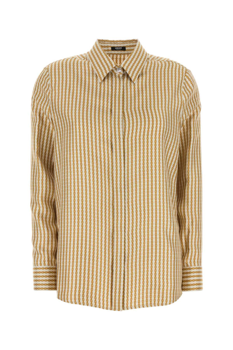 Formal Shirt Pinstripe Chain On Responsible Silk T