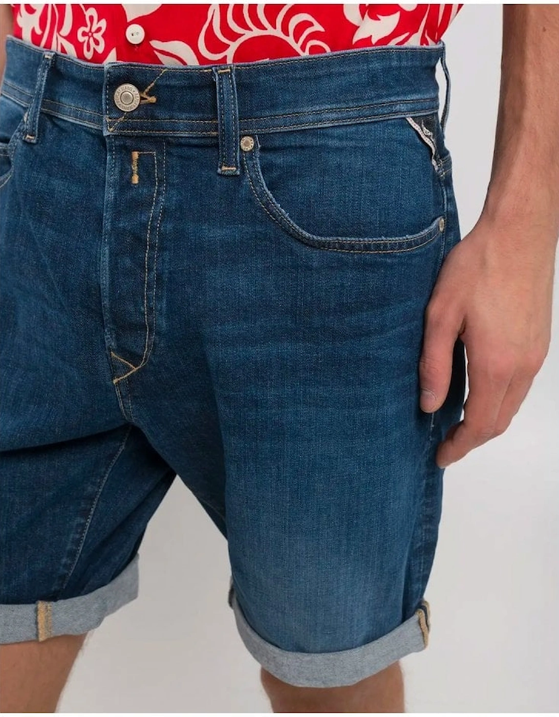 Men's Replay 573 Eco Plus Denim Short Blue - Size: 30/32