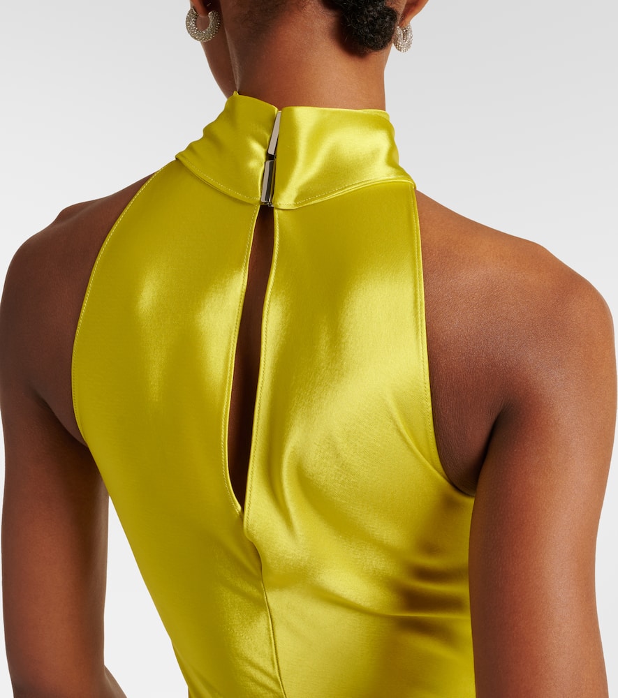 Portico halterneck satin gown