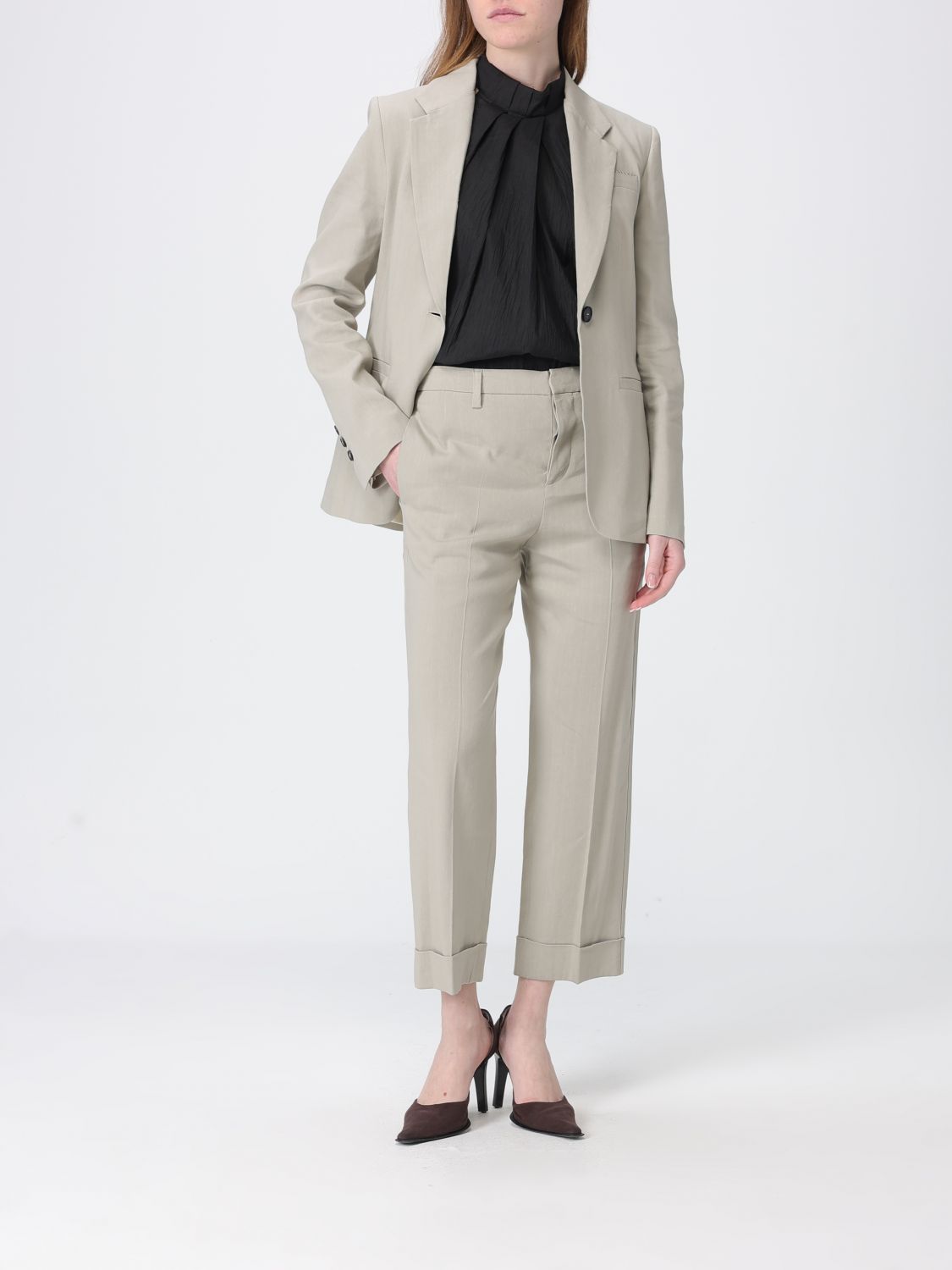 Pants Woman color Pearl
