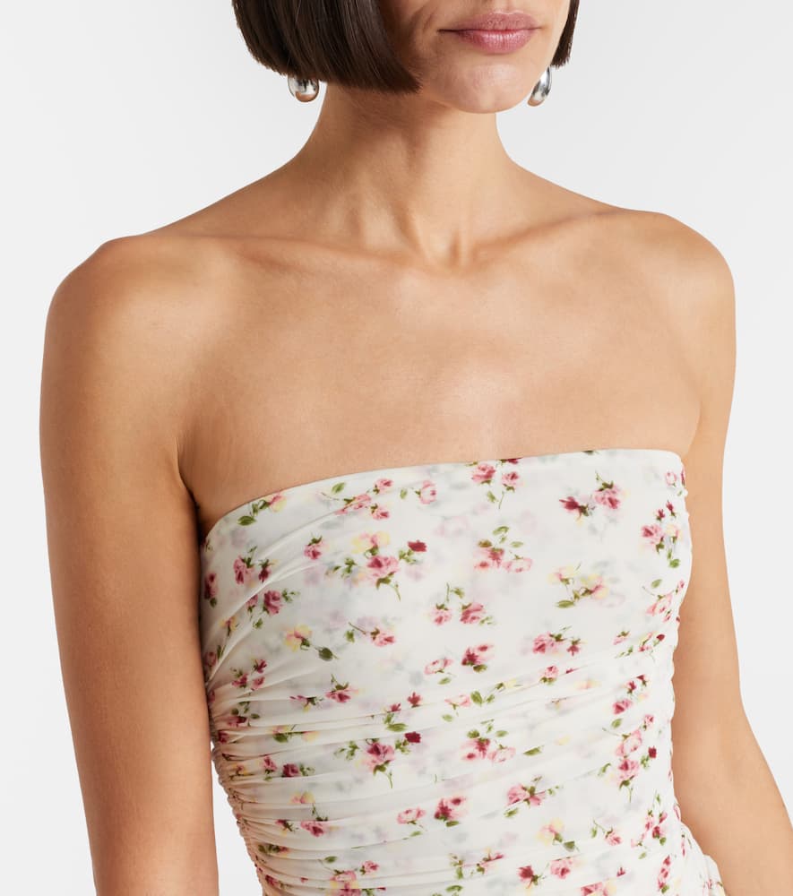 Floral ruched gown