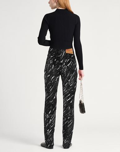 Woman Pants Black Size 2 Cotton, Elastane
