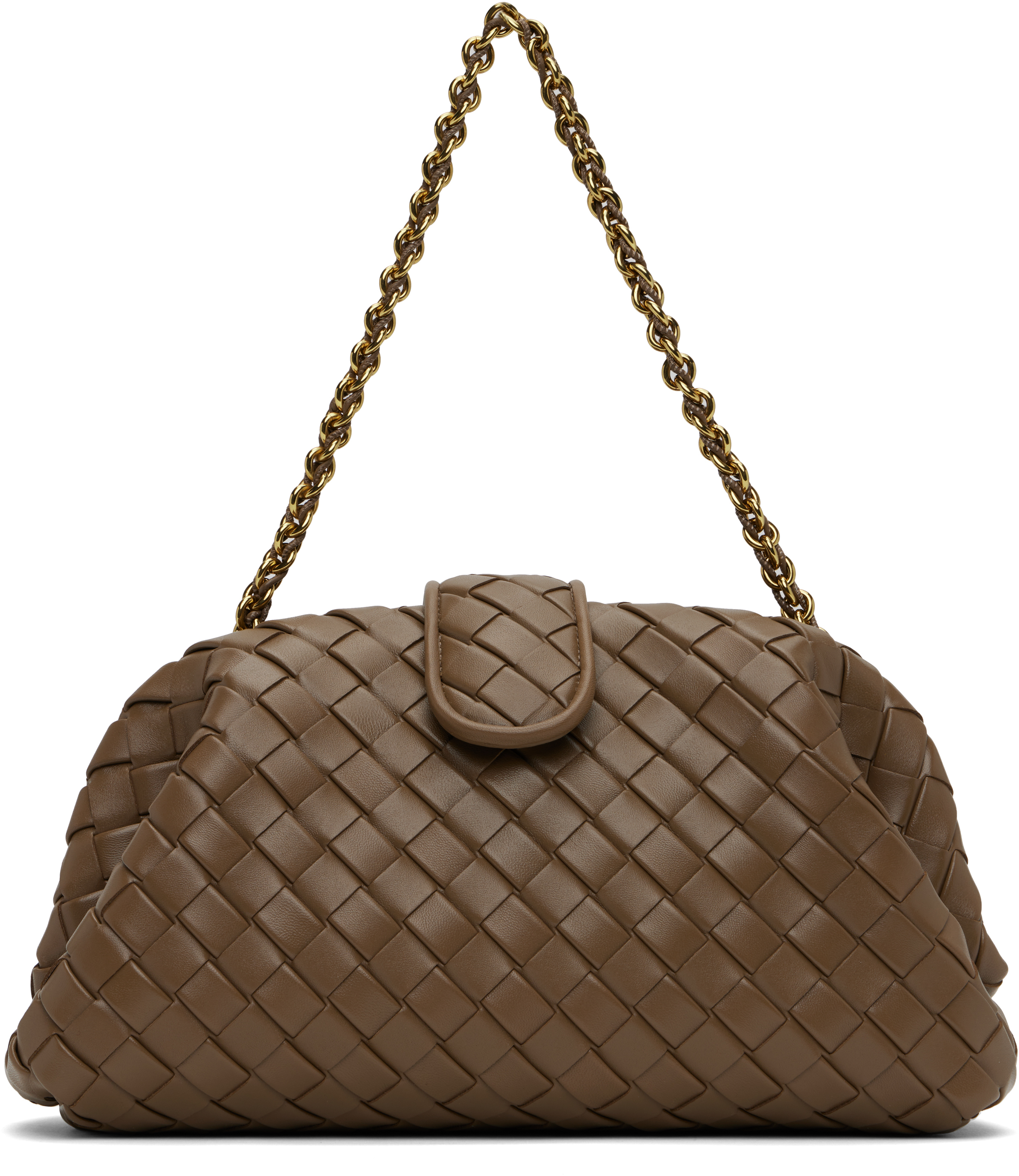 Bottega Veneta Khaki Lauren 1980 Medium Clutch Bag
