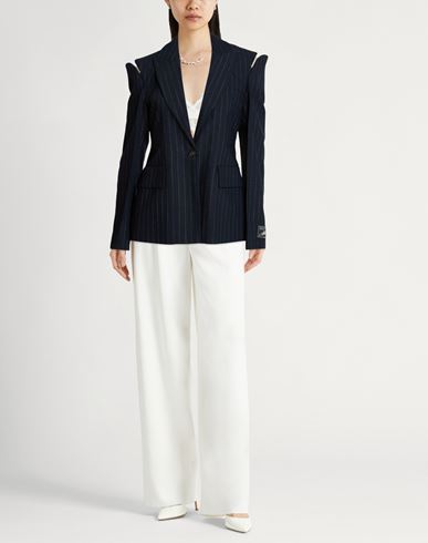 Woman Blazer Midnight blue Size 6 Wool, Polyester, Viscose