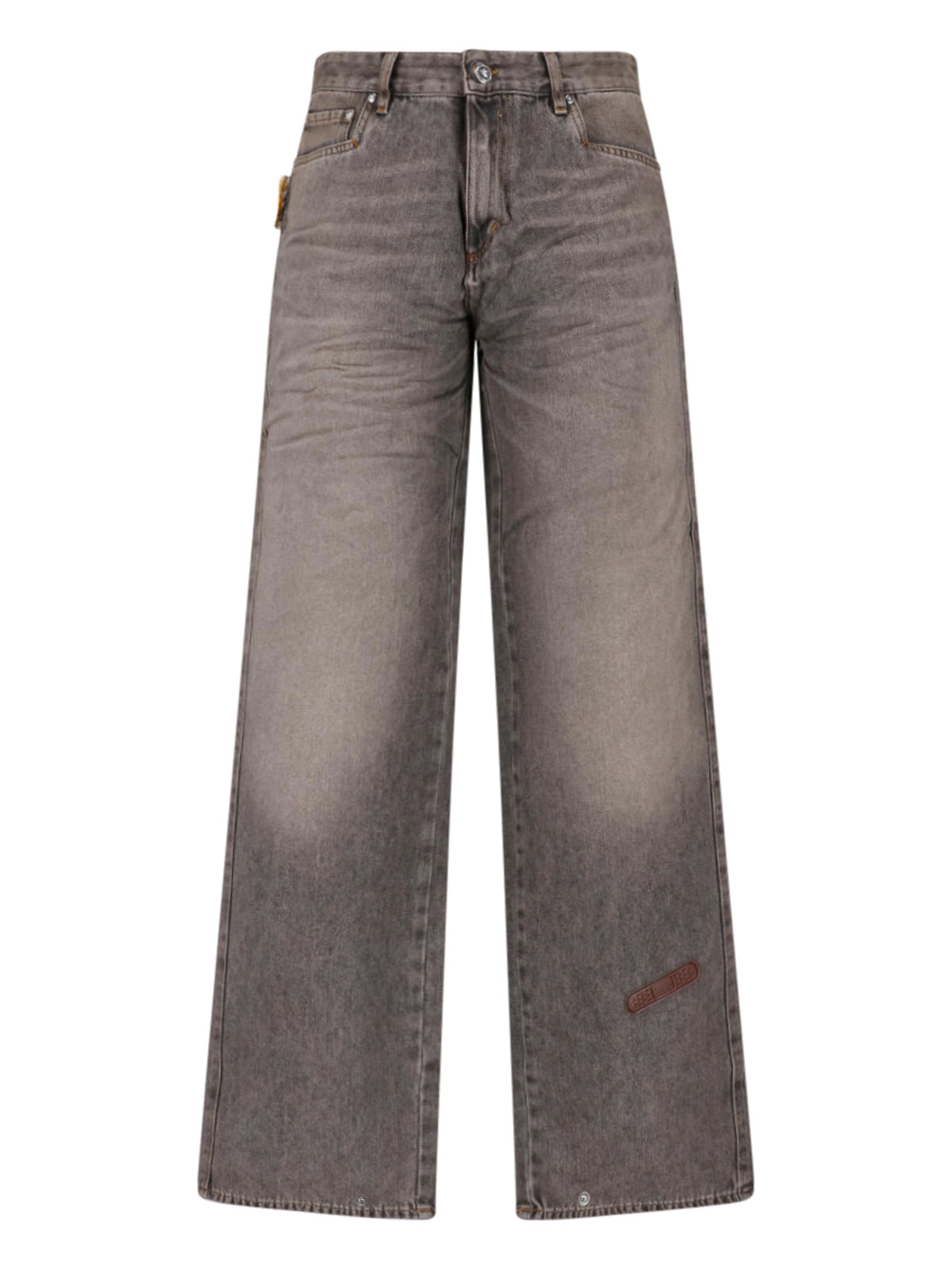 Men's Washed Denim Jeans in Cotton-Blend