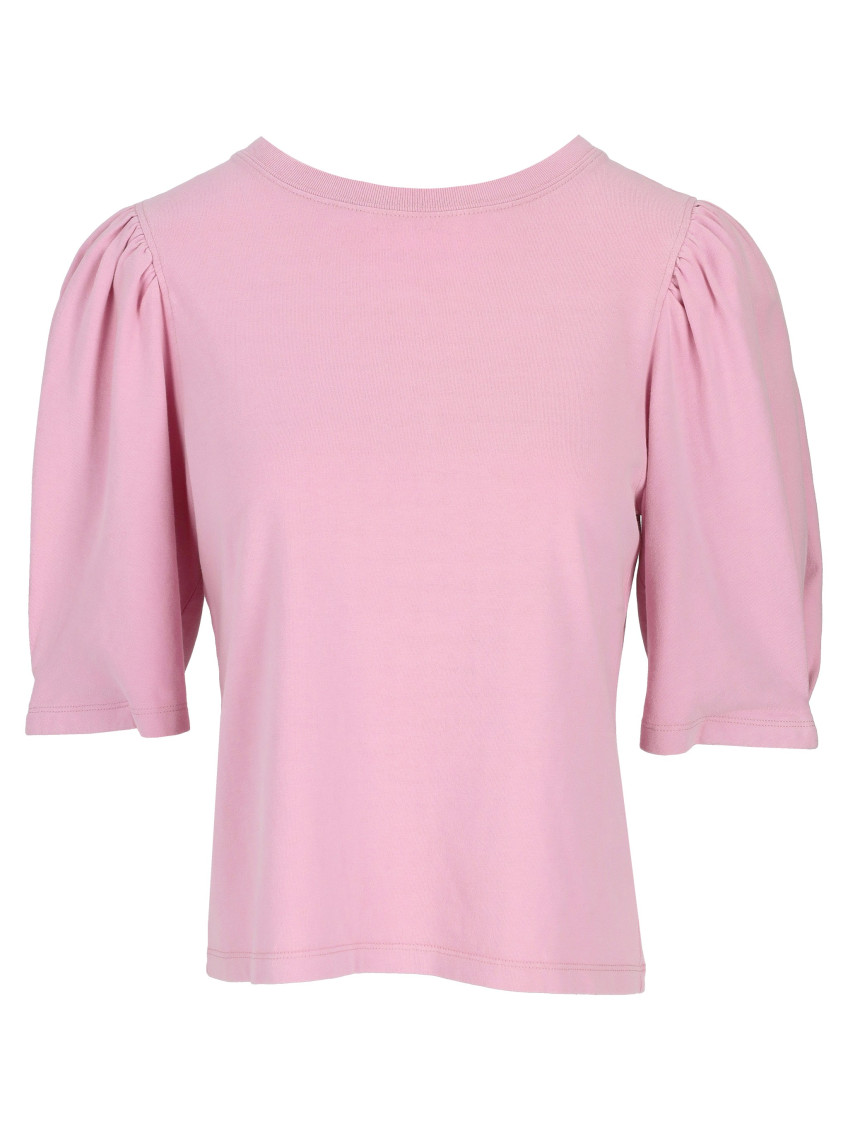 Pink Solid Round Neck T-Shirt