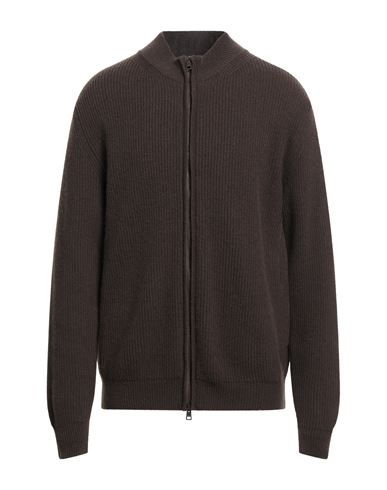 Man Cardigan Dark brown Size S Wool, Cashmere