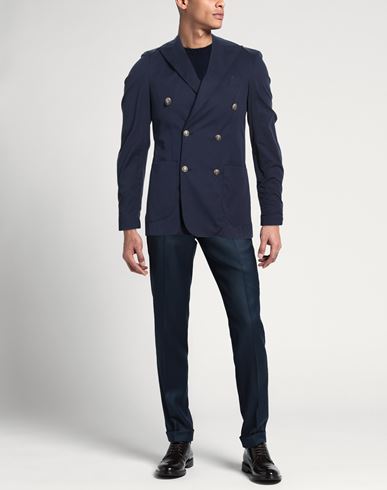 Man Blazer Navy Size 36 Cotton, Polyamide, Elastane