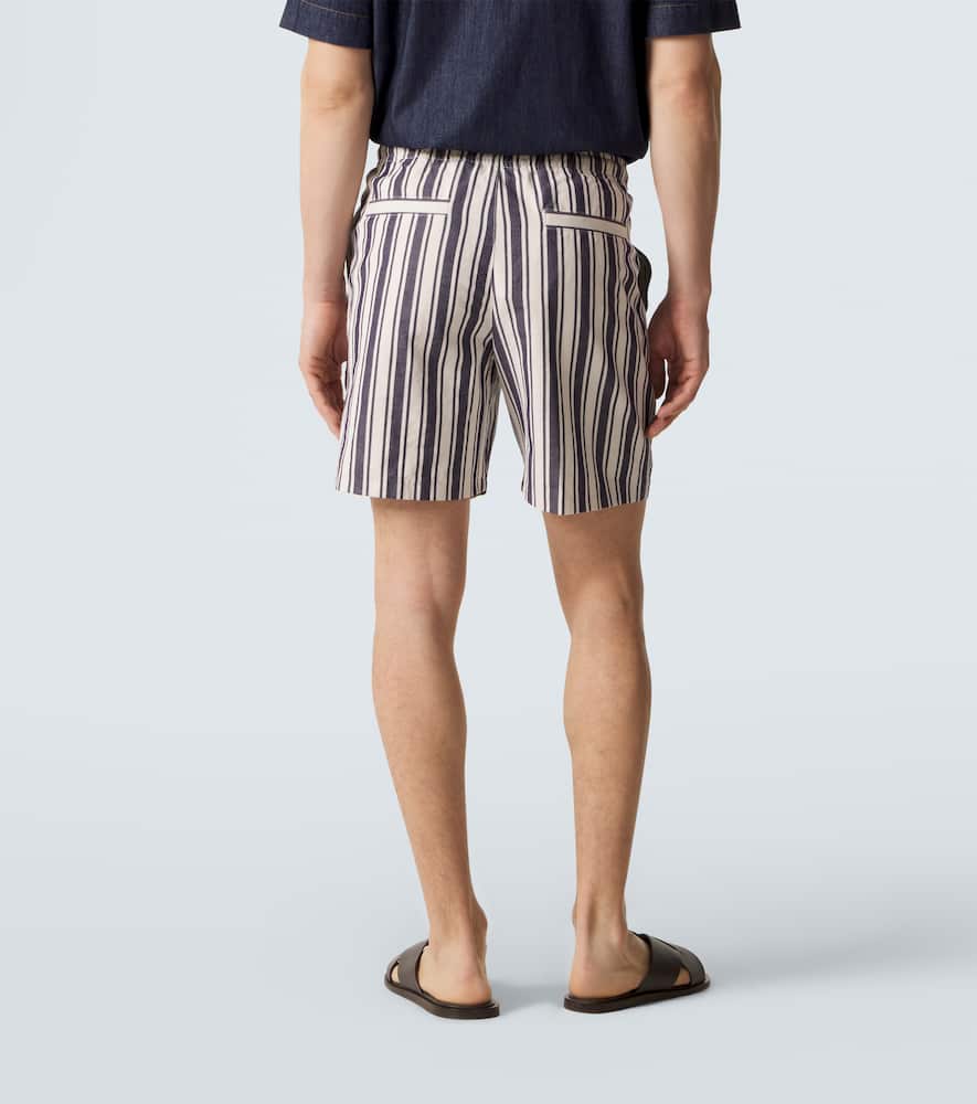 Alex striped cotton shorts
