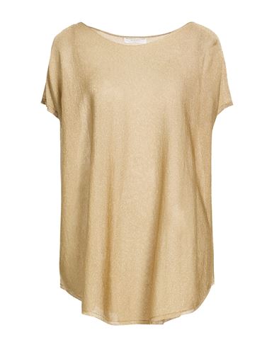 Woman Sweater Gold Size 1 Acetate, Metallic fiber, Polyamide