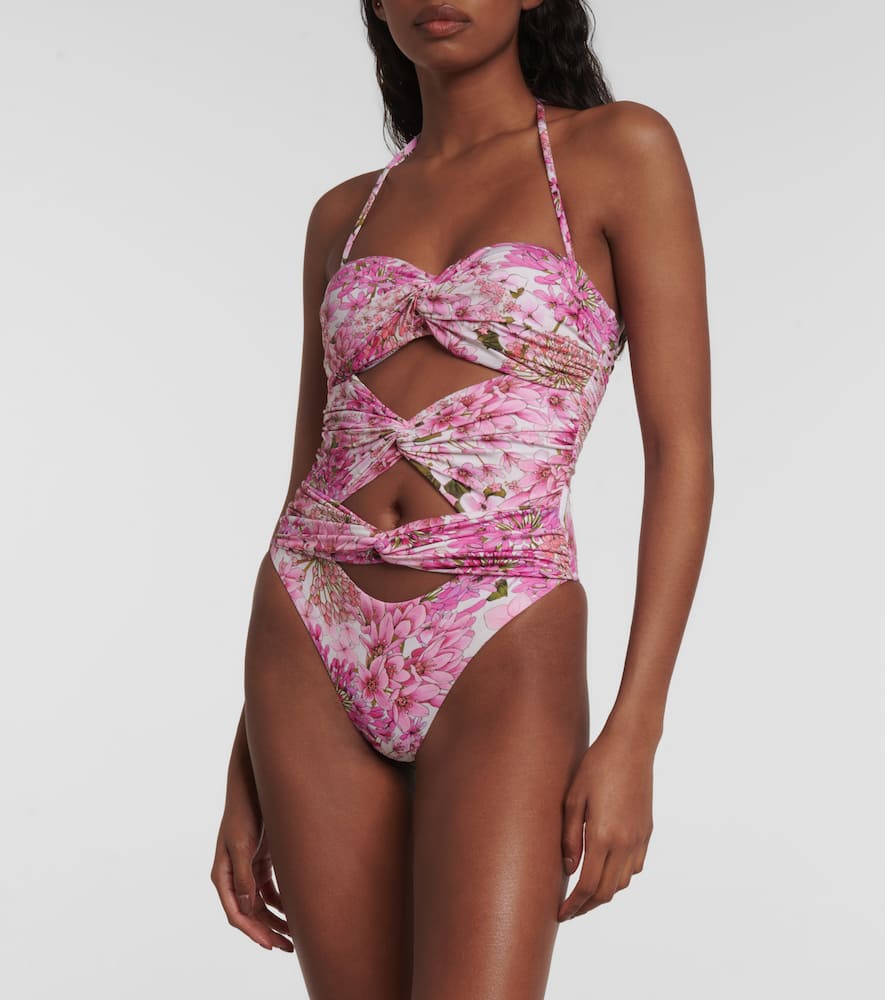 Saint-Rémy cutout floral swimsuit