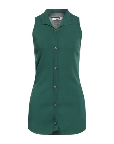 Woman Cardigan Dark green Size 6 Viscose, Polyamide