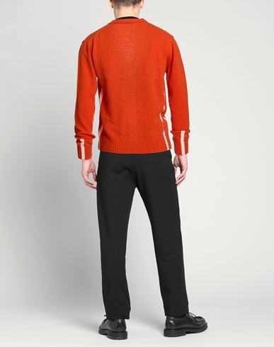 Man Cardigan Orange Size M Wool, Polyamide