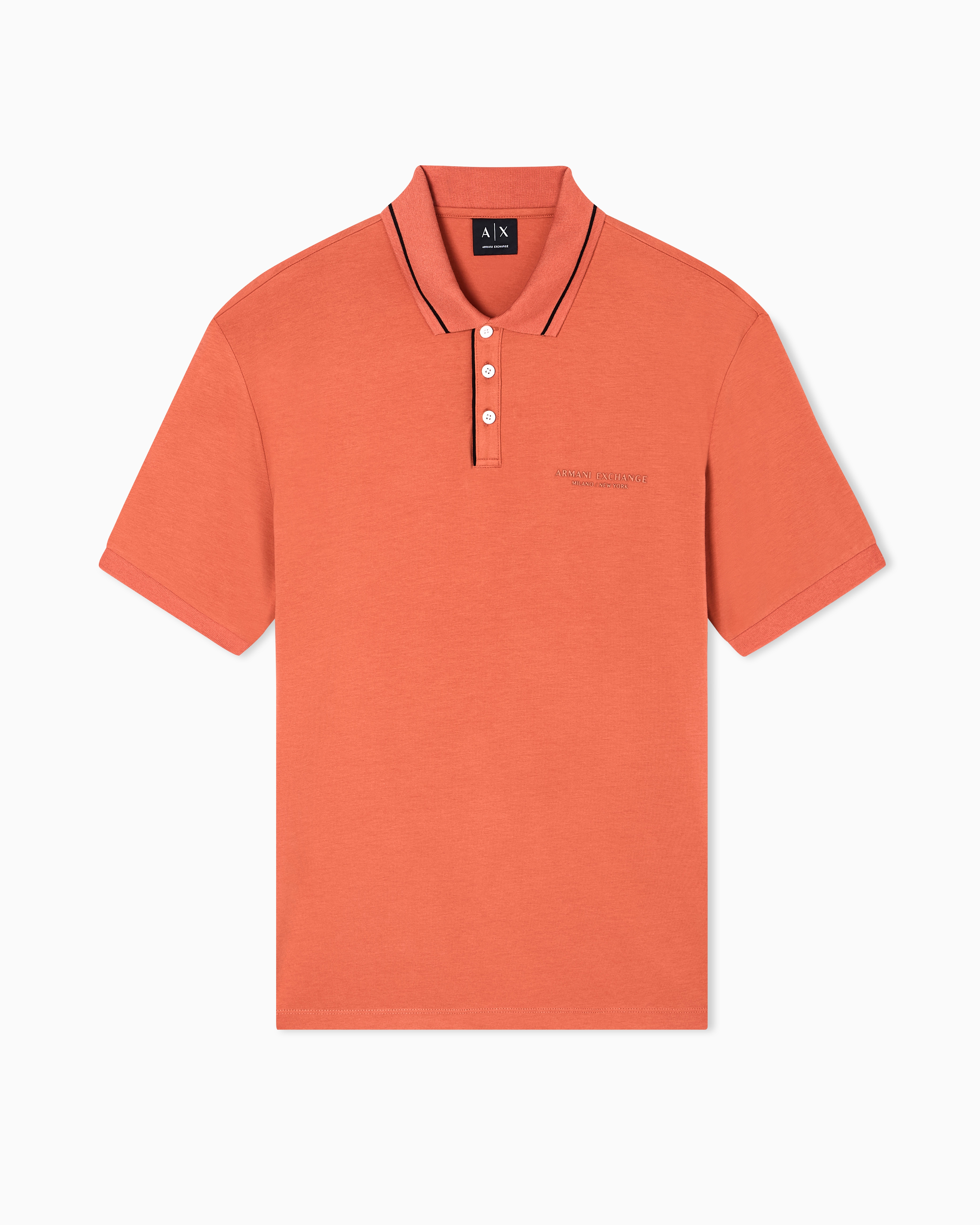 Polo shirt in stretch cotton with contrast trim Essential