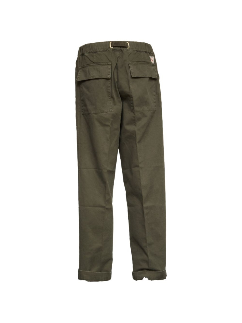 Olive Green Cotton Cargo Trouser