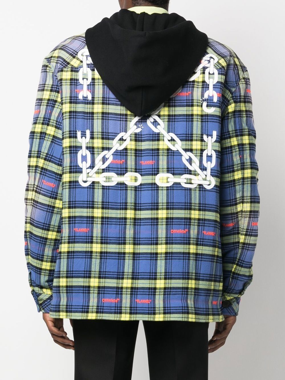 Plaid-check shirt jacket - Blue