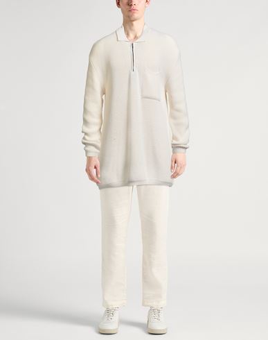 Hevò Man Sweater Ivory Size M Virgin Wool, Acrylic