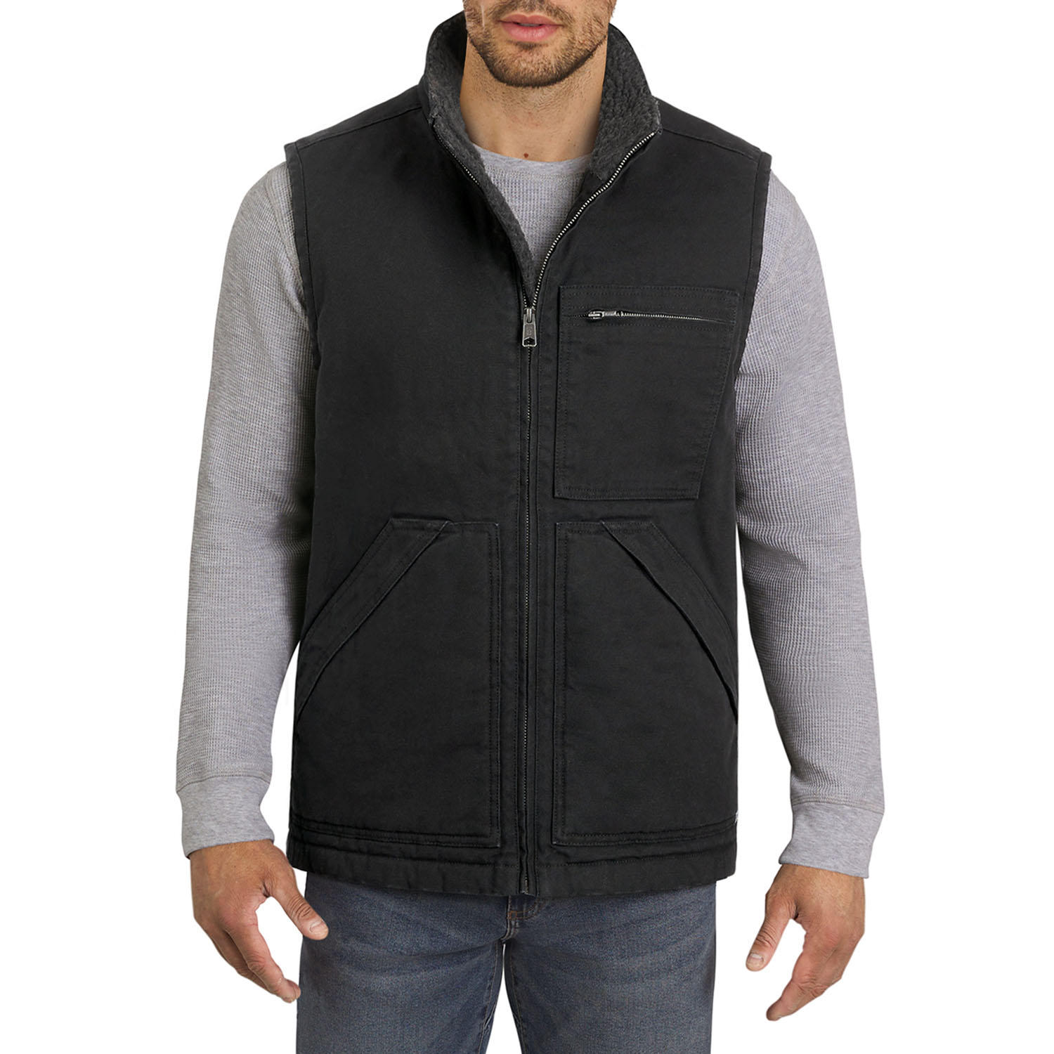 Men's Workwear Vest BlackXXL:-
