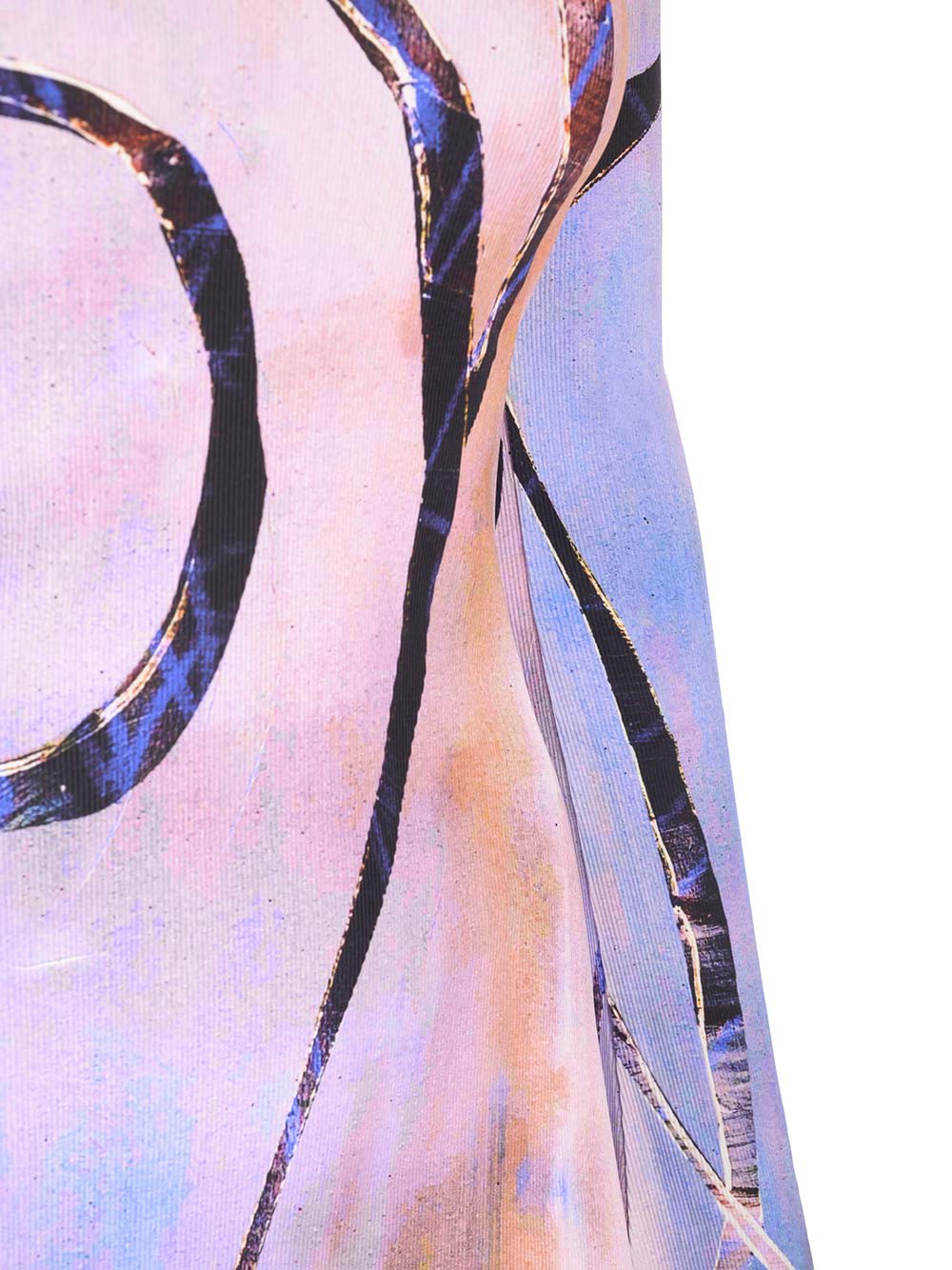 Enigma-print ribbed-knit minidress - Purple