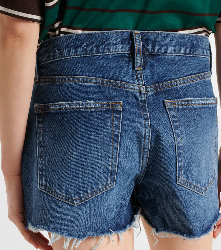The Hang frayed mid-rise denim shorts