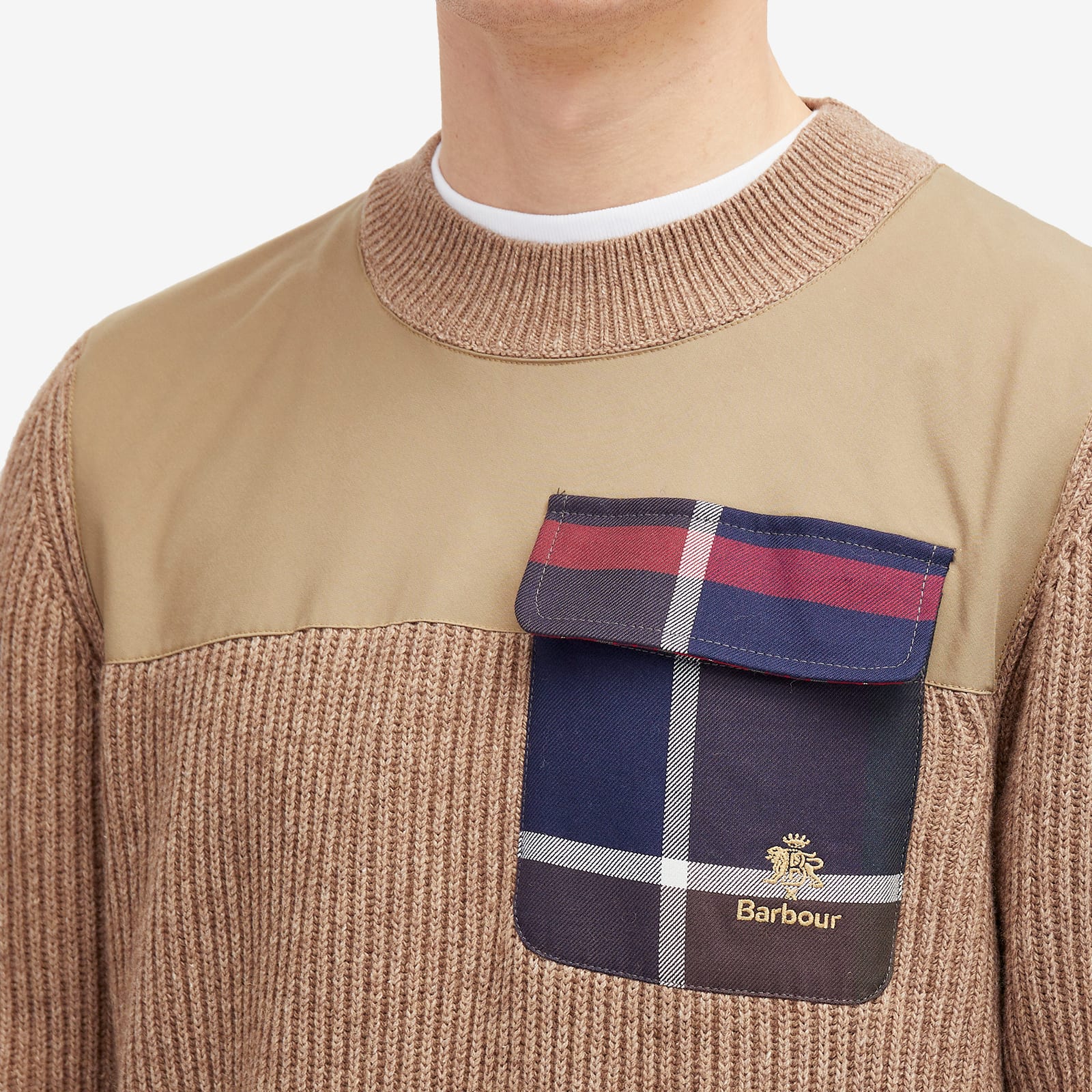Men's x Baracuta Miller Crew Knit Jumper in Tan