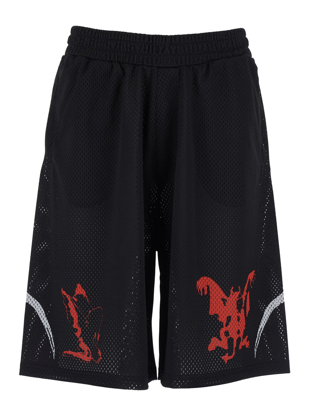 Perforated Tech Fabric Bermudas — Black