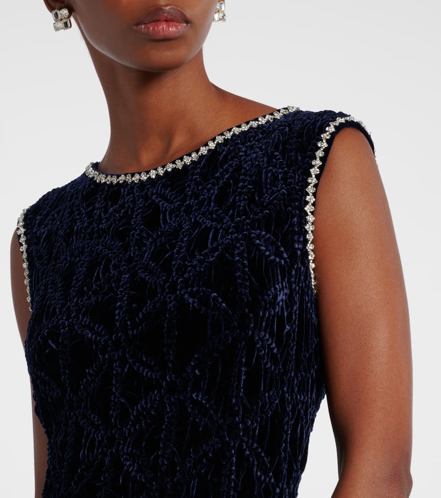 Embellished velvet gown
