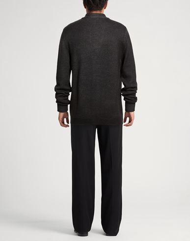 Man Cardigan Charcoal Size M Virgin Wool