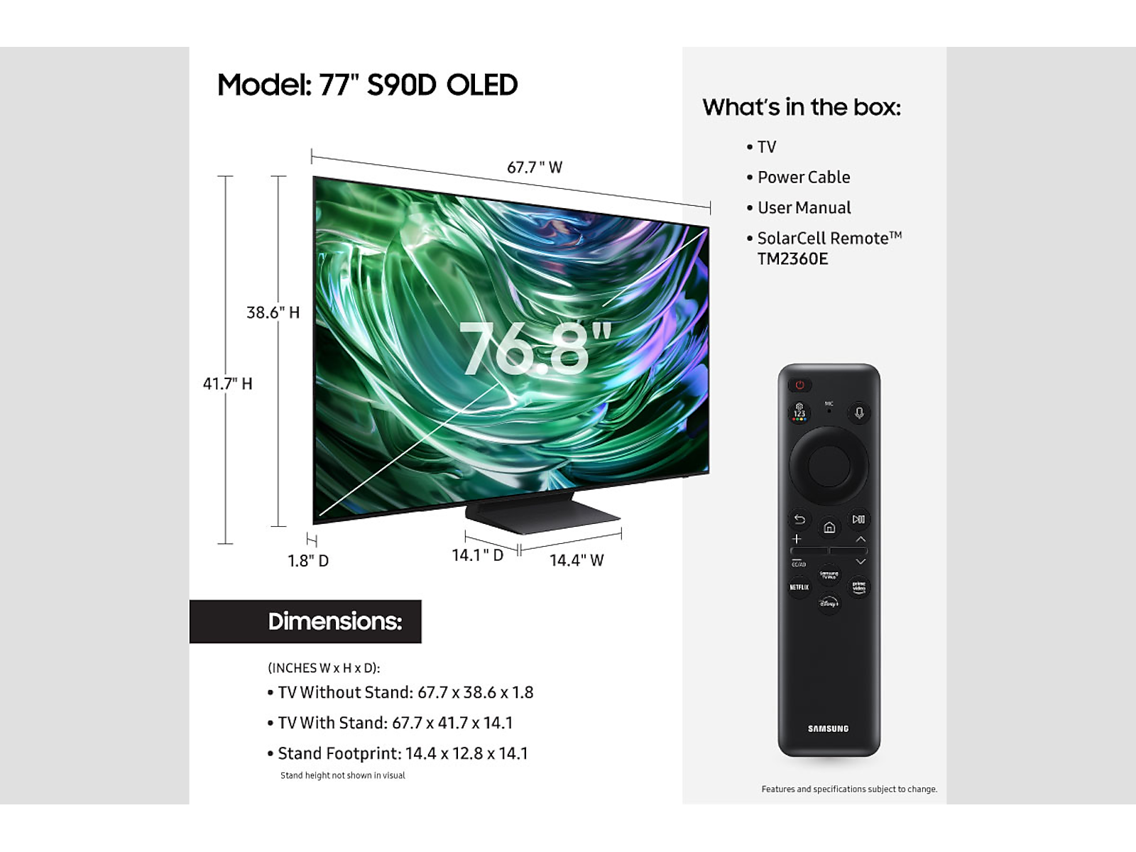 77" Class OLED S90D