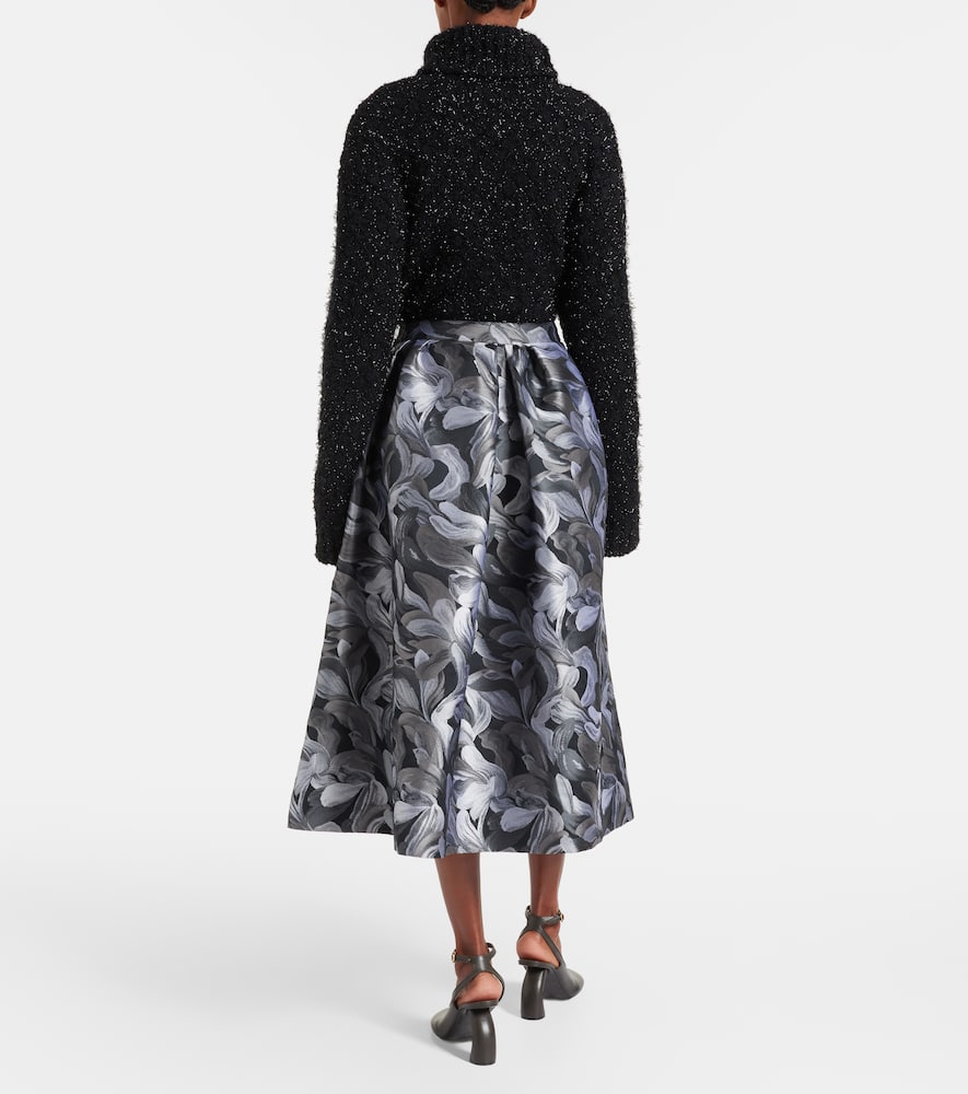 Jacquard midi skirt