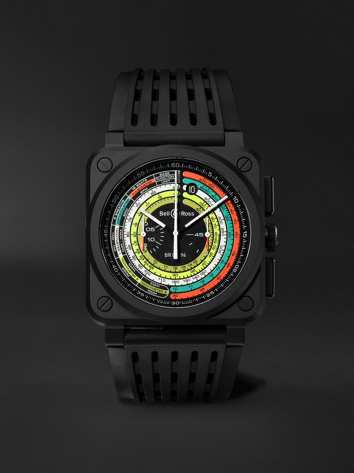 BR 03-94 Multimeter Limited Edition Automatic 42mm Ceramic and Rubber Watch, Ref. No. BR0394-SW-CE/SRB