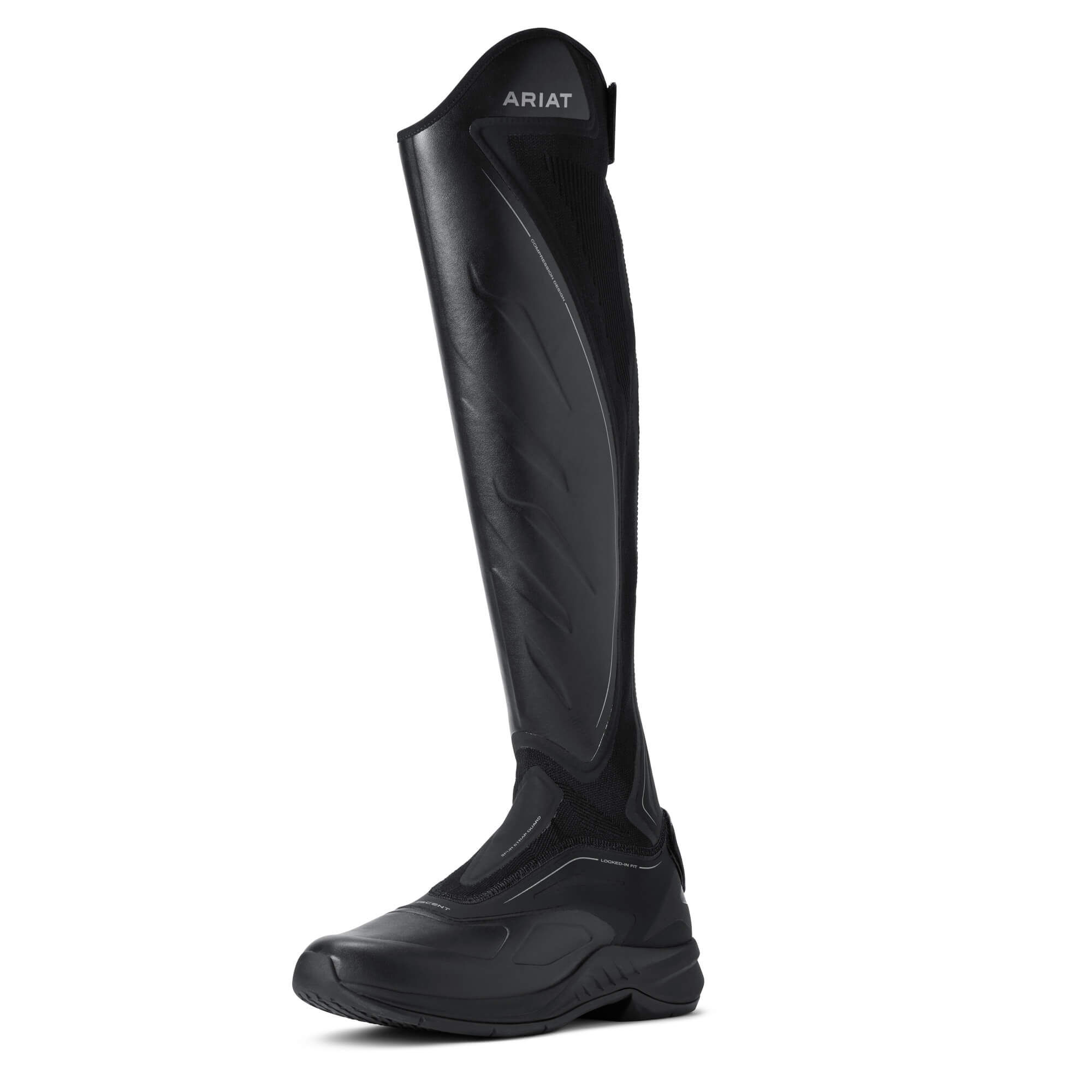 Men's Ascent Tall Riding Boots in Black, D Medium Width, Short Height, Regular Calf