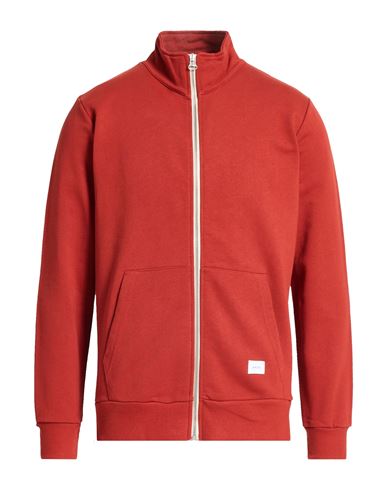 Man Sweatshirt Brick Size M Cotton