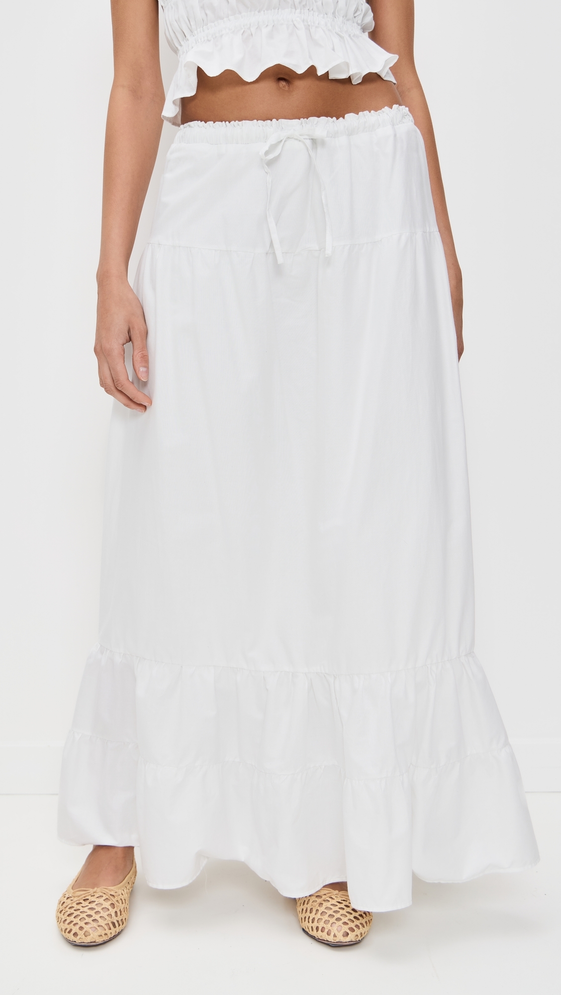 Peixoto Riley Maxi Skirt White