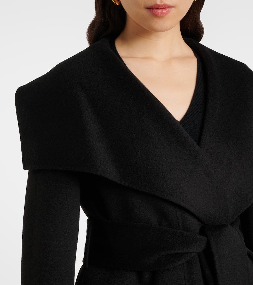 Adrienne wool and cashmere wrap coat