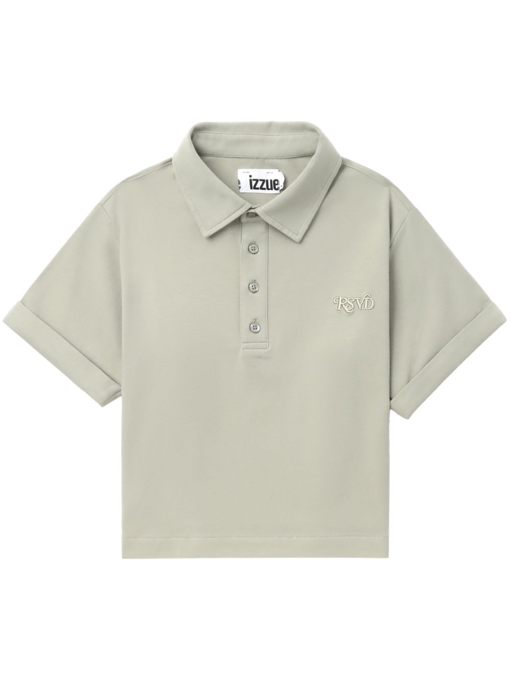 Logo-embroidered polo top - Grey